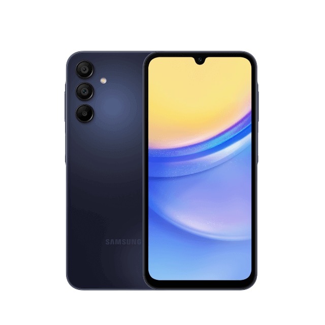 Samsung Galaxy A15 5G Front and back view of the Samsung Galaxy A15 5G