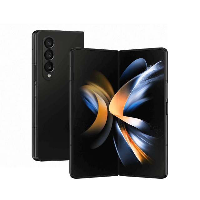 Samsung Galaxy Z Fold4 Front and back view of the Samsung Galaxy Z Fold4