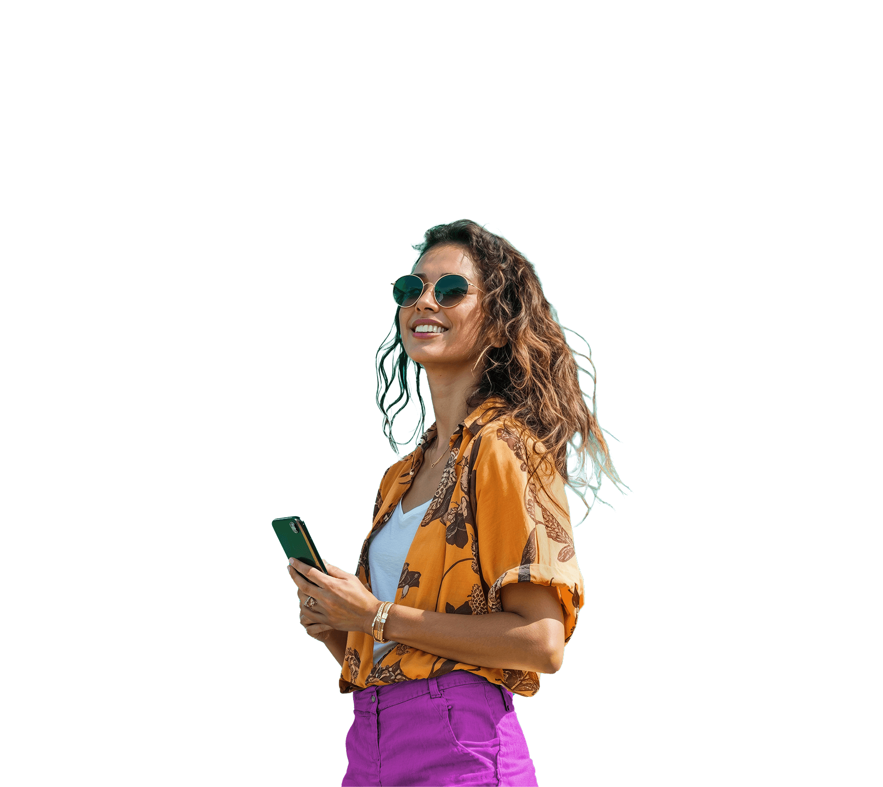 Woman holding a phone