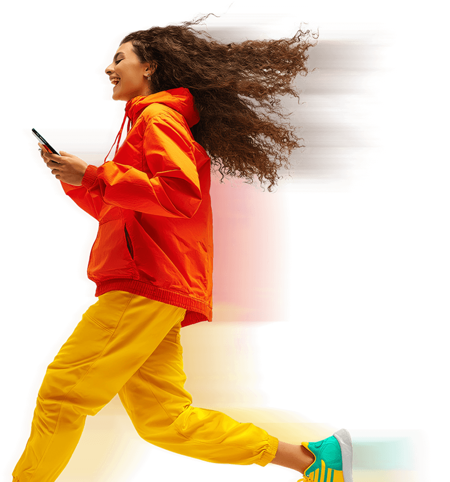 Woman holding a phone