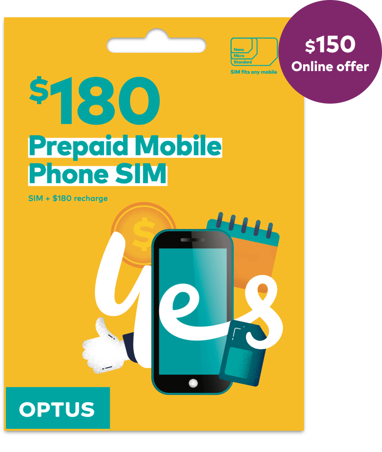Optus 180 Prepaid Mobile SIM