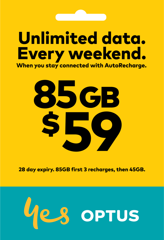 $59 Prepaid Mobile Phone SIM packaging