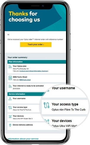 Example of your access method on the welcome email